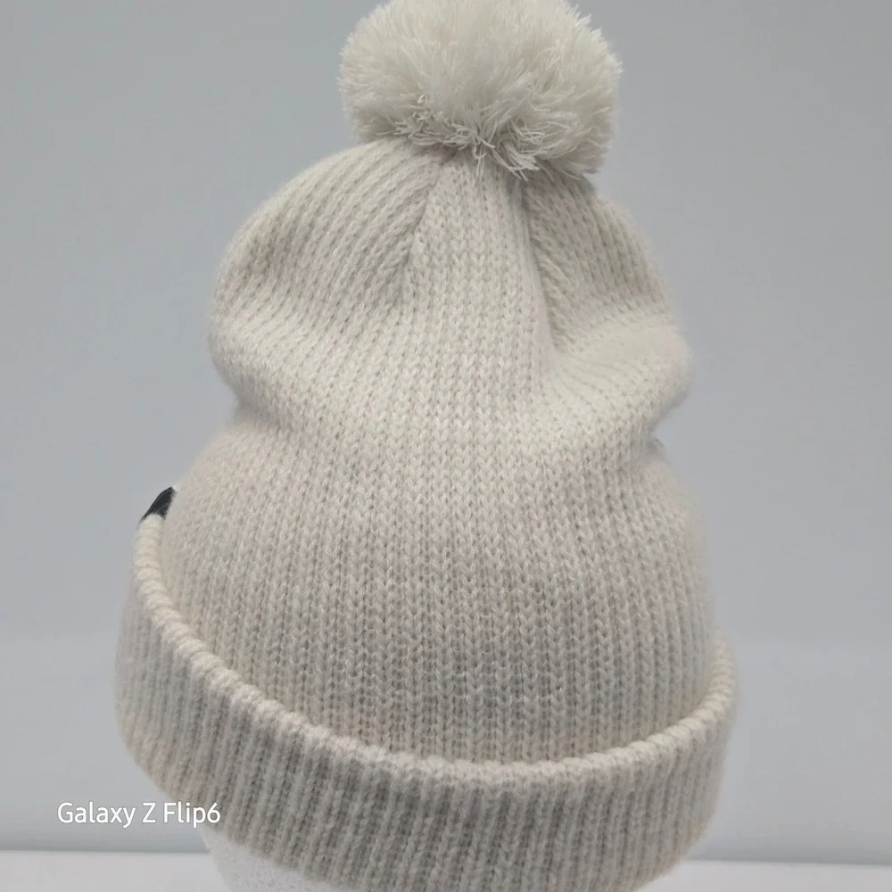 The North Face Snowmass Colorado Beanie Hat Cream Pom Pom Unisex NF0A7RGI F22
